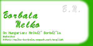 borbala melko business card